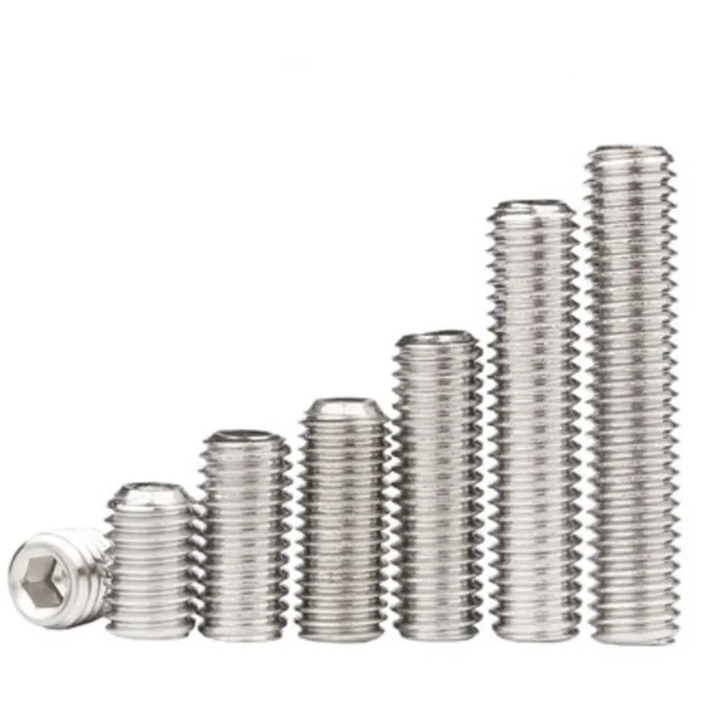 

1000PCS Wholesale DIN916 grub screw M2.5*3/4/5/6/8 Stainless Steel DIN916 Hex Socket Set Screw