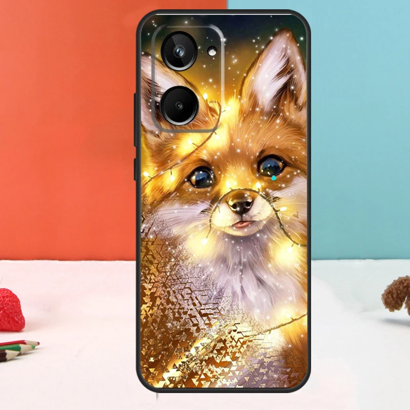Милые животные лисы для Realme 11 12 Pro Plus 9 10 GT5 GT3 GT Neo5 C35 C31 C30 C33 C51 C53 C55 C21Y C25s чехол