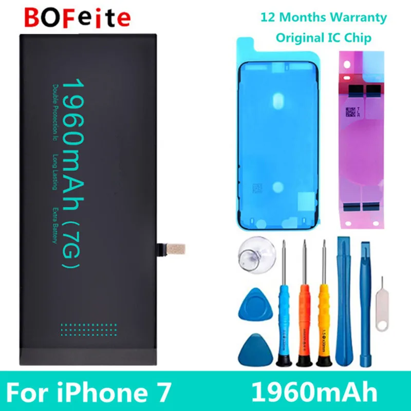 BoFeite Battery For iPhone 7 1960mAh Replacement Bateria For Apple phone Battery  with Repair Tools Kit enlarge