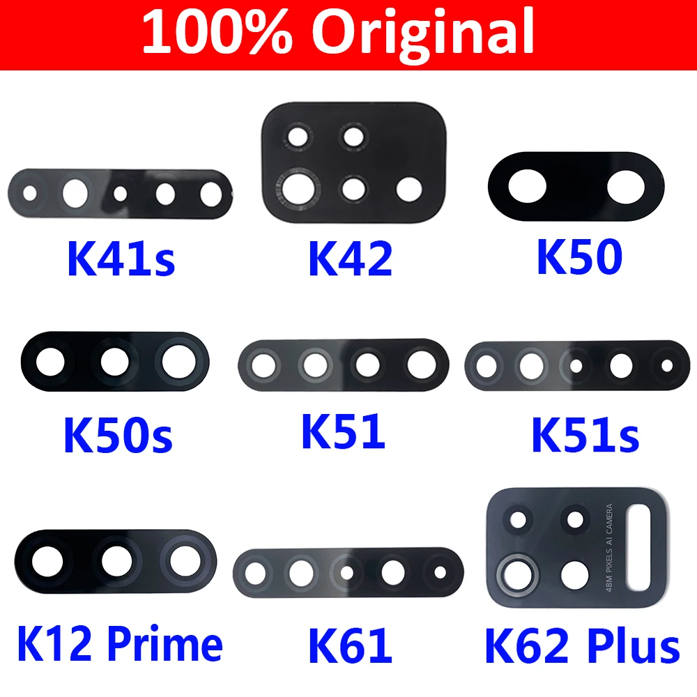

2Pcs/Lot, New Back Rear Camera Lens Glass For LG K41S K42 K51 k51S K61 K62 Plus K50 K50s K12 Prime Q60 K40s Glass Lens With Glue