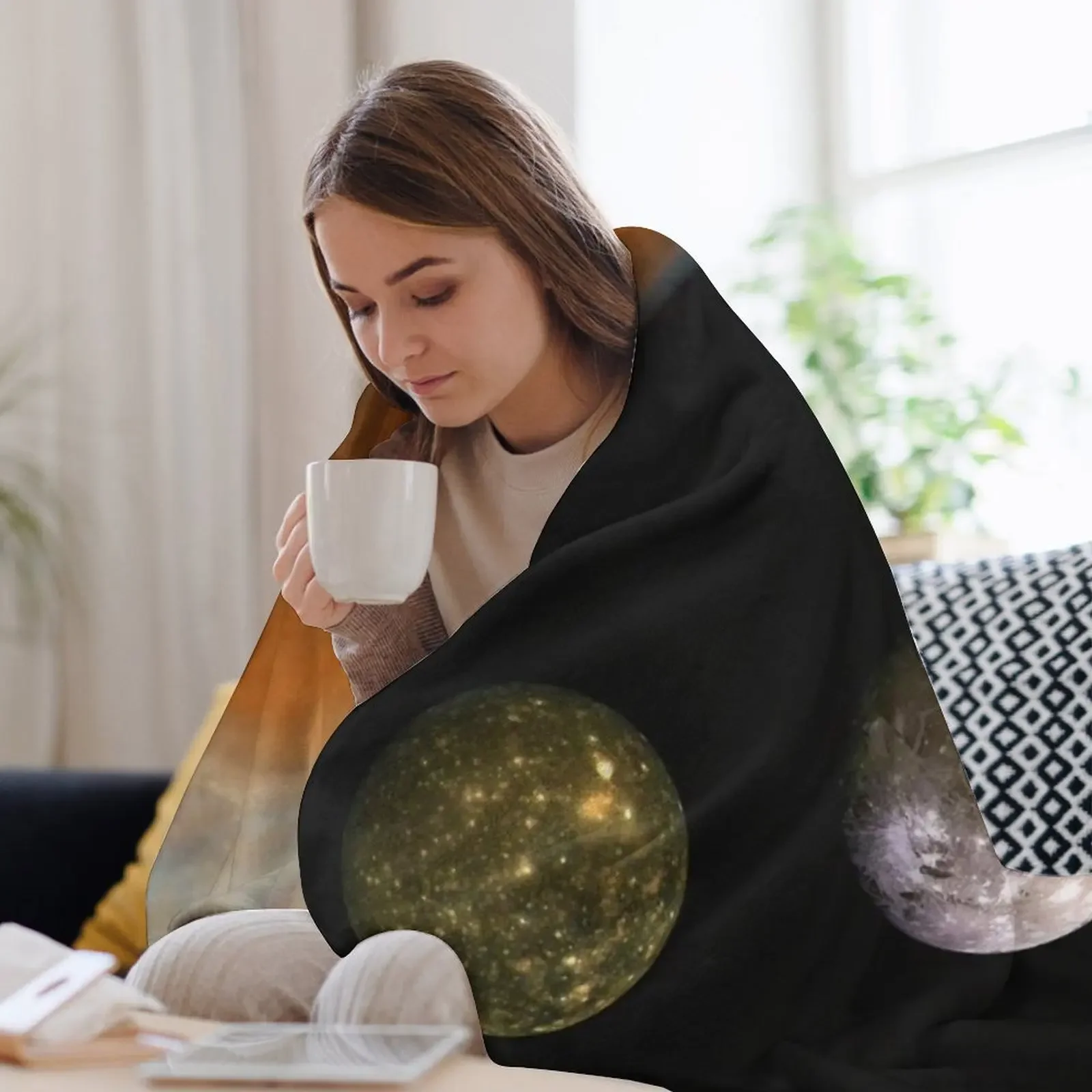 Юпитер Io Европа Ganymede Callisto Space Пледы и пледы Персонализированный подарок Детские