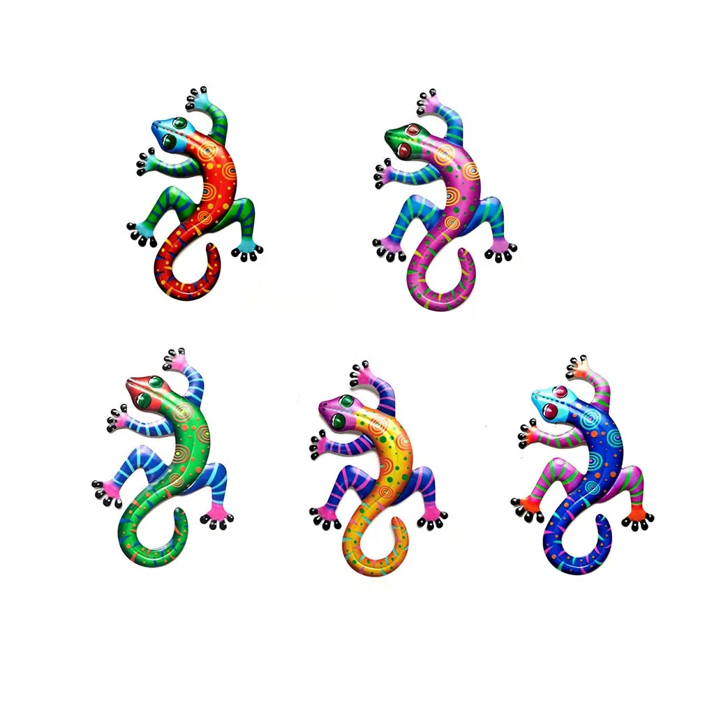 

Pack of 2 Wall Decoration Statue Animal Metal Living Room Garden Porch Patio Fence Sculpture Craft Accessories Yellow