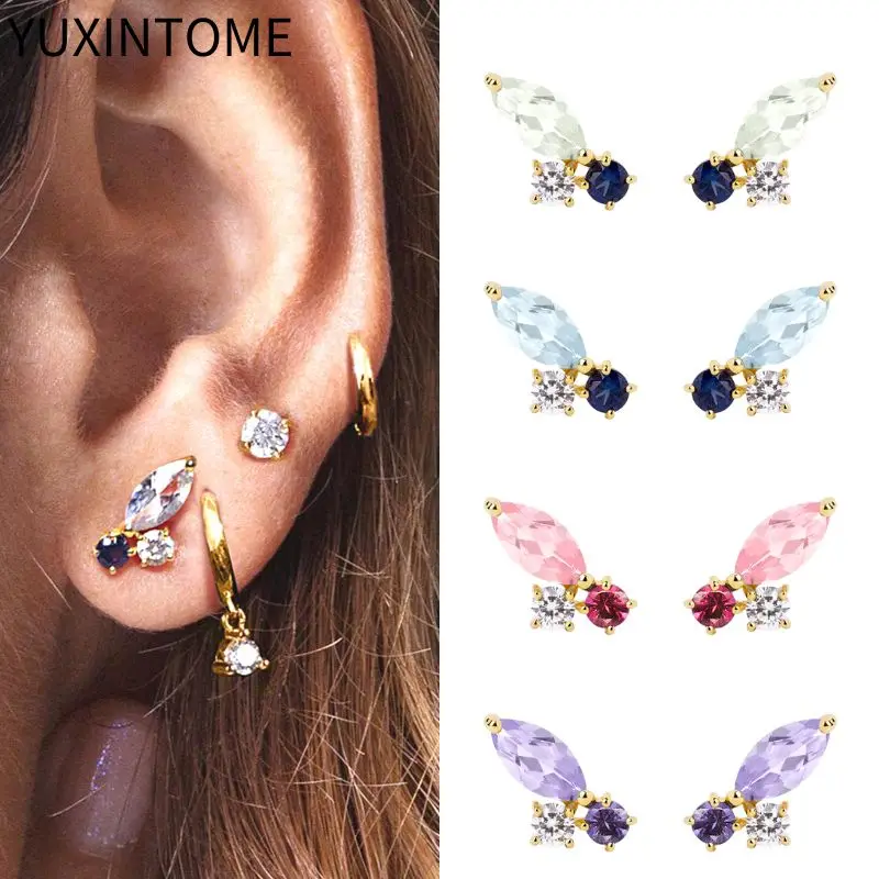 Женские серьги-гвоздики из серебра 925 пробы