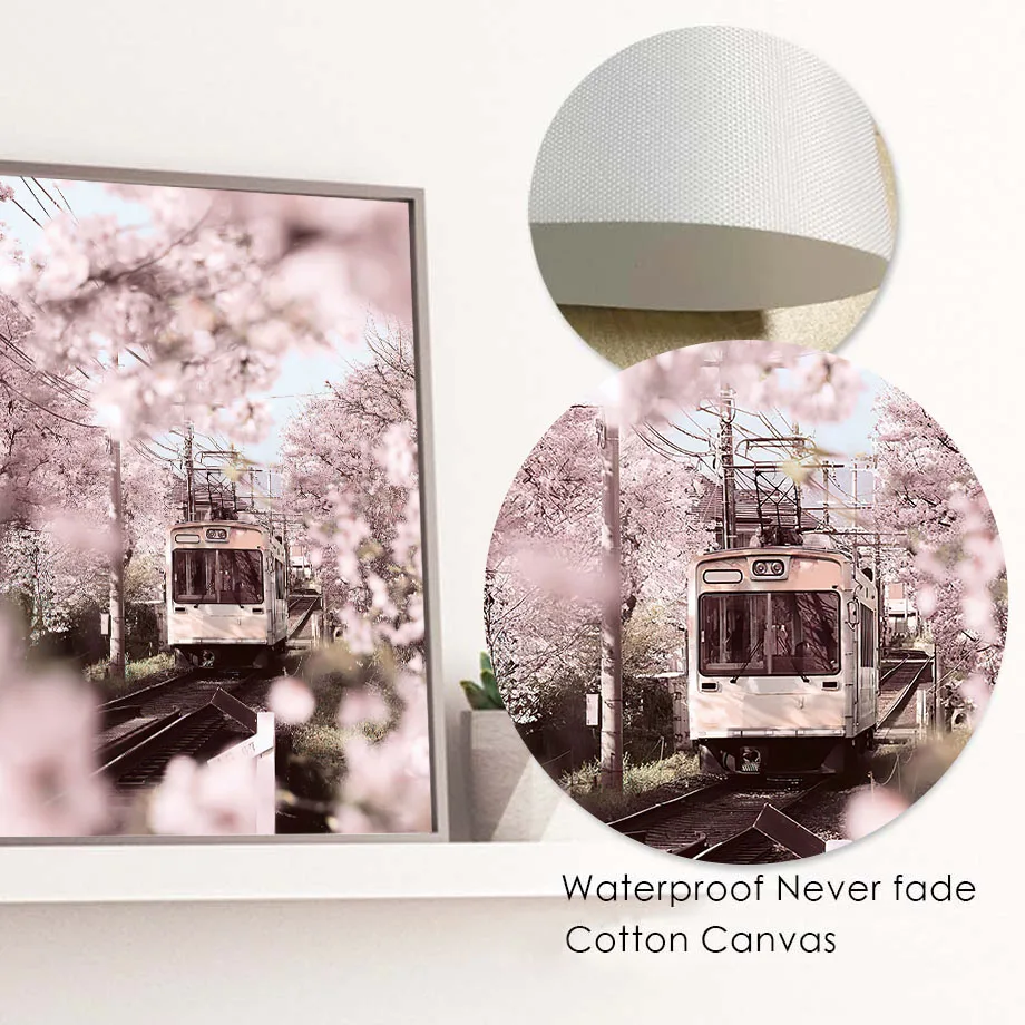 Постеры и принты с розовым пейзажем настенная роспись на холсте изображением