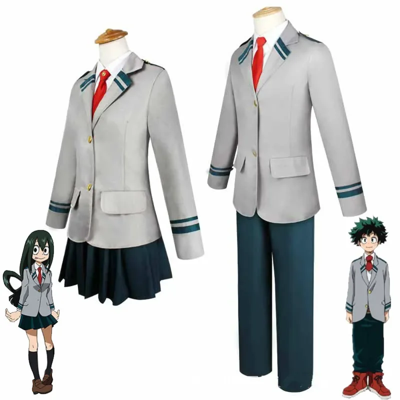 Аниме Boku No Hero Academia My Winiter Uniform Midoriya Izuku Bakugou Katsuki Ochaco Uraraka Косплей Костюм