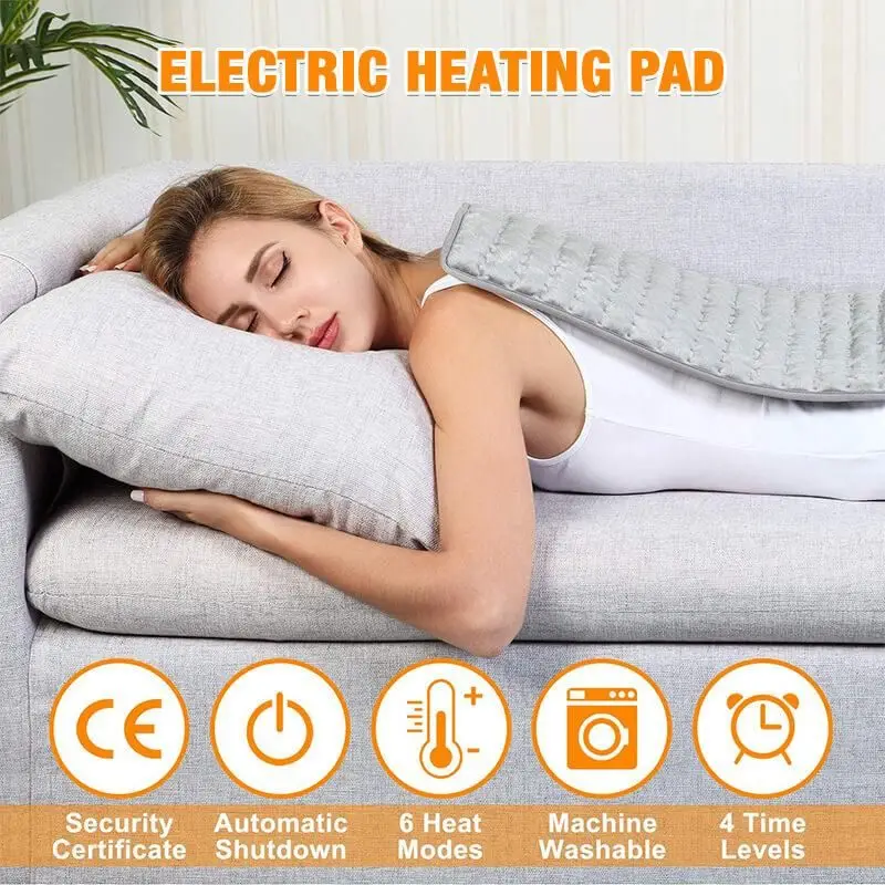 

Electric Heated Pad 60*30cm Electric Therapy Heating Pad 6 Level Electric Blanket for Abdomen Waist Back Pain Relief Winter Warm