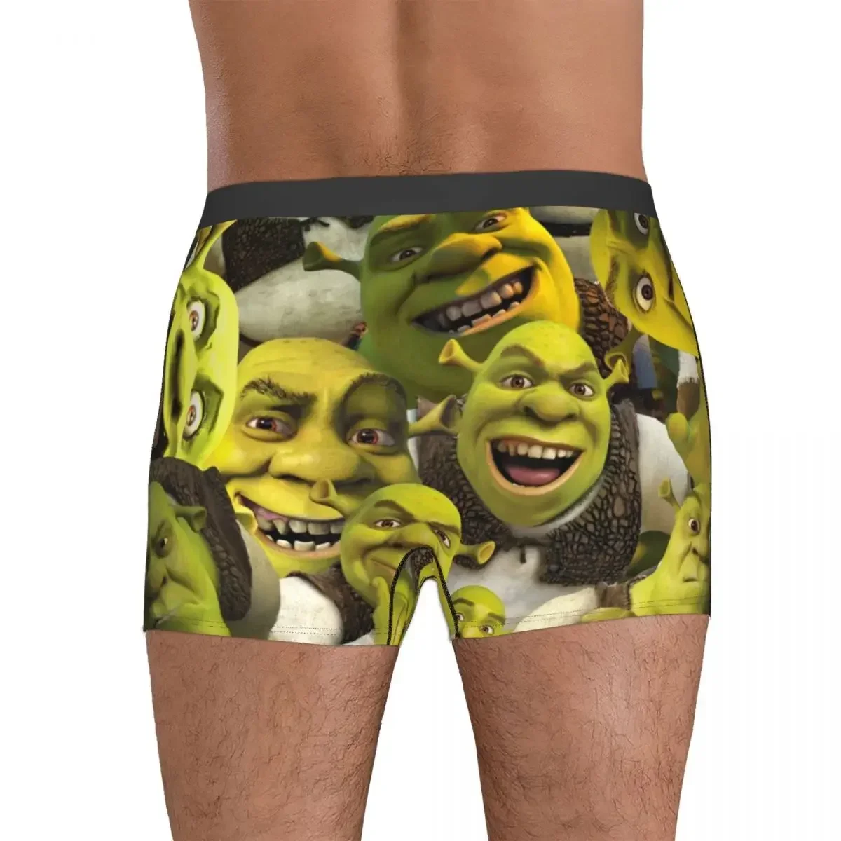Boxer Underpants Shorts Shrek Collage Panties Men's Breathable Underwear for Homme Man Boyfriend Gifts