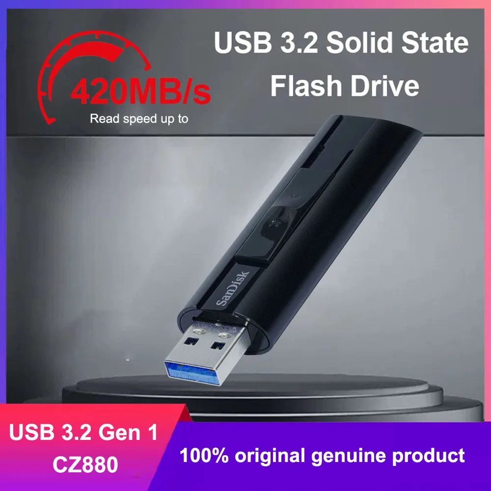 SanDisk Extreme PRO USB 3 2 Gen 1 твердотельный накопитель 128 ГБ 256 512 ТБ флешка высокая скорость