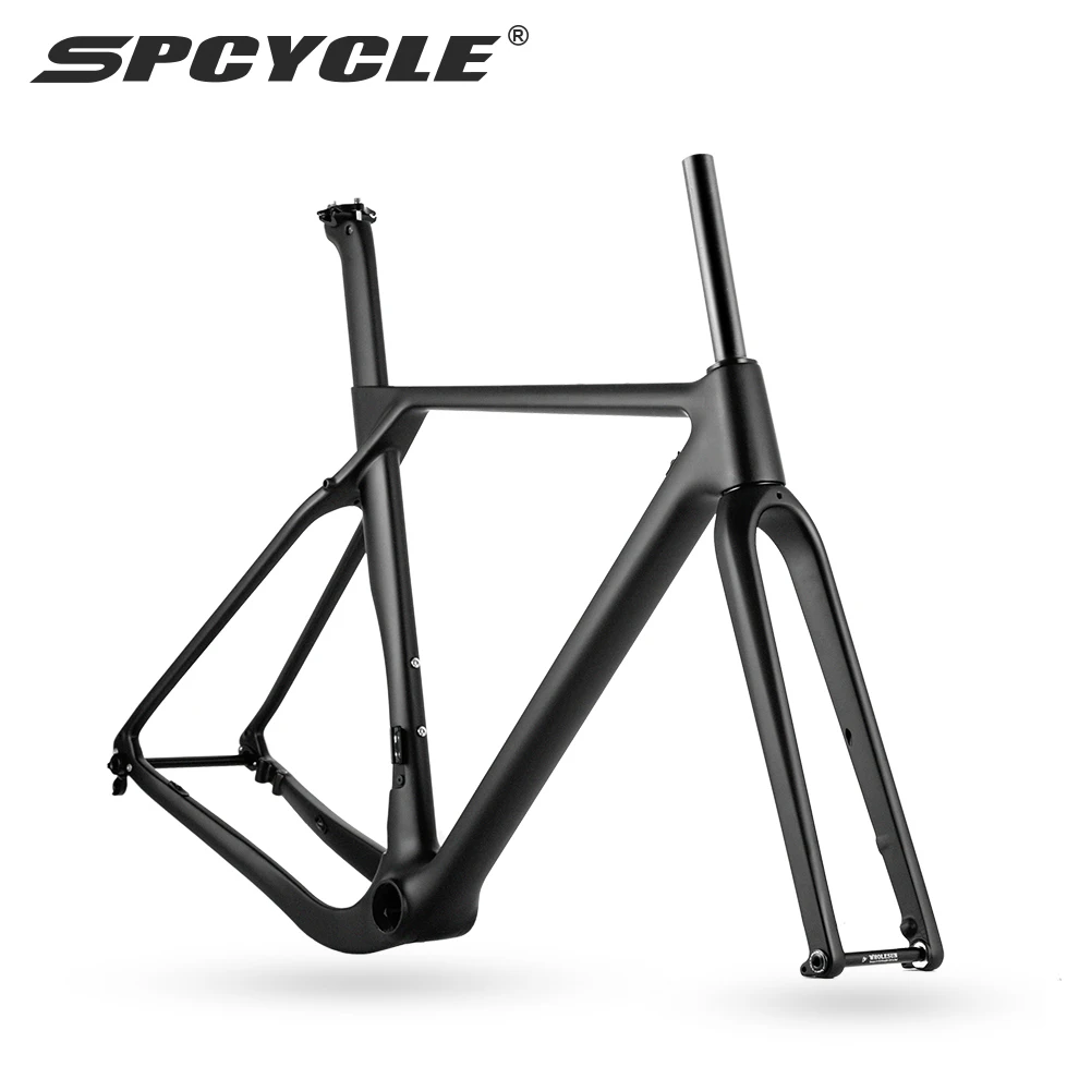 

Spcycle T1000 Carbon Gravel Frame Aero All Road Bicycle Frameset 49/52/54/56/59cm 700C Disc Brake Gravel Bike Frame