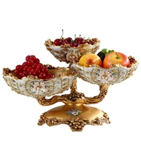 natural resin applique arabic style multi layer dried fruit tray fashion desk stuff beautiful plate