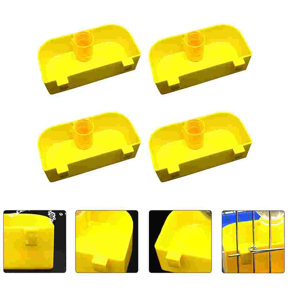 

4 Pcs Water Guide Budgie Pet Parrot Feeder Bird Feeder Cage Birdcage Cage Waterers Plastic Bird Dispenser