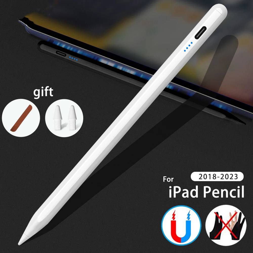 

For iPad Pencil 1 2 Gen Palm Rejection Apple Pencil Stylus Pen 2018-2023 Pro Air Mini 5 6 iPad Accessories Includes Nib And Case