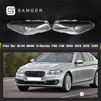 samger 2pcs headlight clear lens cover for bmw 5 series f10 f18 520 523 525 535 2010 2014 lampshade glass shell car accessories