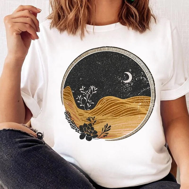 

Tee T Shirt Moon 90s Cartoon Women T-shirt Fall Autumn Top Ladies Clothing