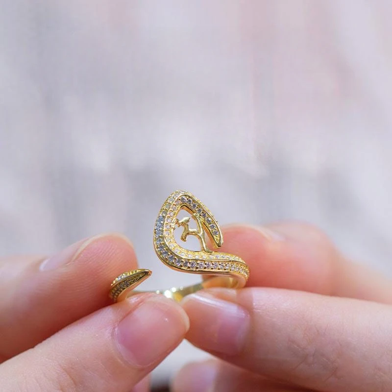 Тайское кольцо Sagara Король дракона золотистое для женщин притягивающее