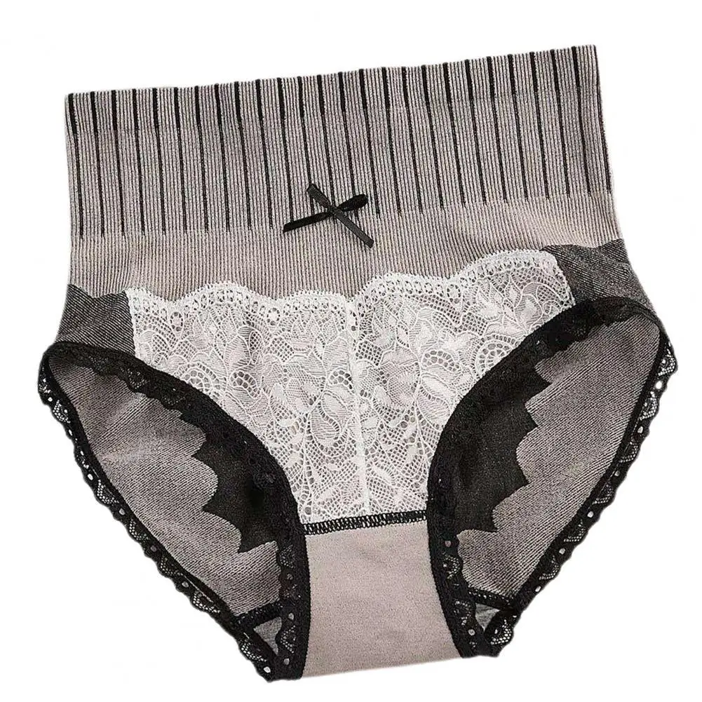 

Ele-choices Panties Lace Stitching Breathable Body Shaper Women Seamless High Waist Panties for Daily Wear