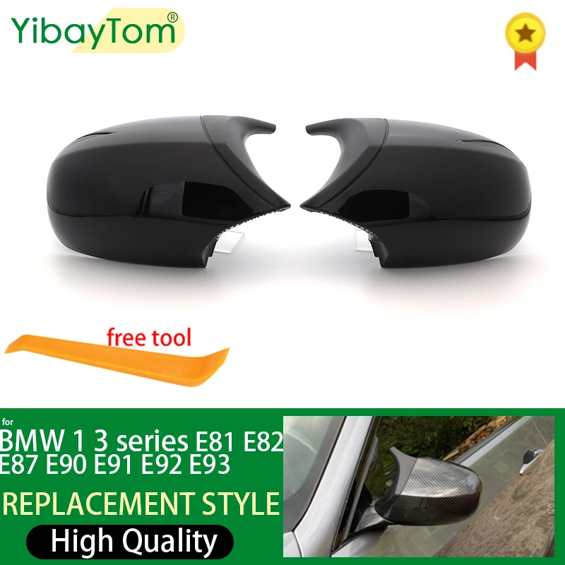 

E90 E91 Black M3 Style Cover E81 E82 E87 E88 for BMW 1 3 Series E92 E93 Carbon Fiber M Look Rear Mirror Cap Car Accessories