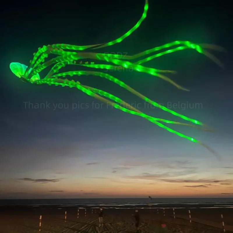 Воздушный змей для шоу 18m светодиодный octopus Большой Мягкий надувной летающие с