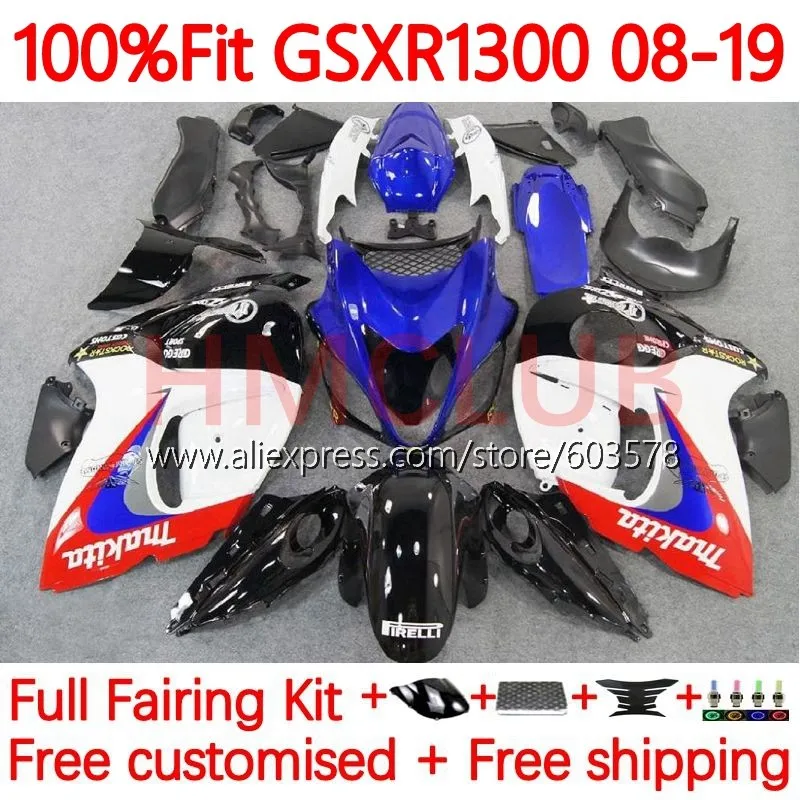 

Injection For SUZUKI Hayabusa GSXR1300 CC GSXR 1300 08 09 10 11 12 13 14 2015 2016 2017 2018 2019 Fairings 106No.32 blue glossy