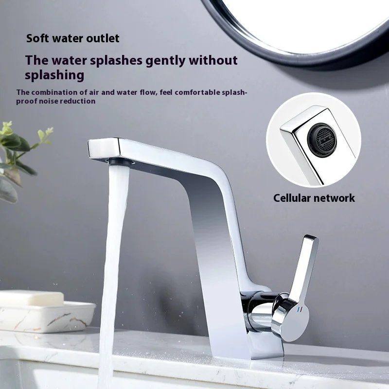 Waschtischarmatur tempo der Theke Waschbecken Bad heiß und kalt Kupfer Schrank Wasserhahn