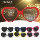 Солнцезащитные очки в форме сердца, солнцезащитные очки, светящиеся ночью очки унисекс, аксессуары, товары для рождевечерние, Рождества, Хэллоуина
