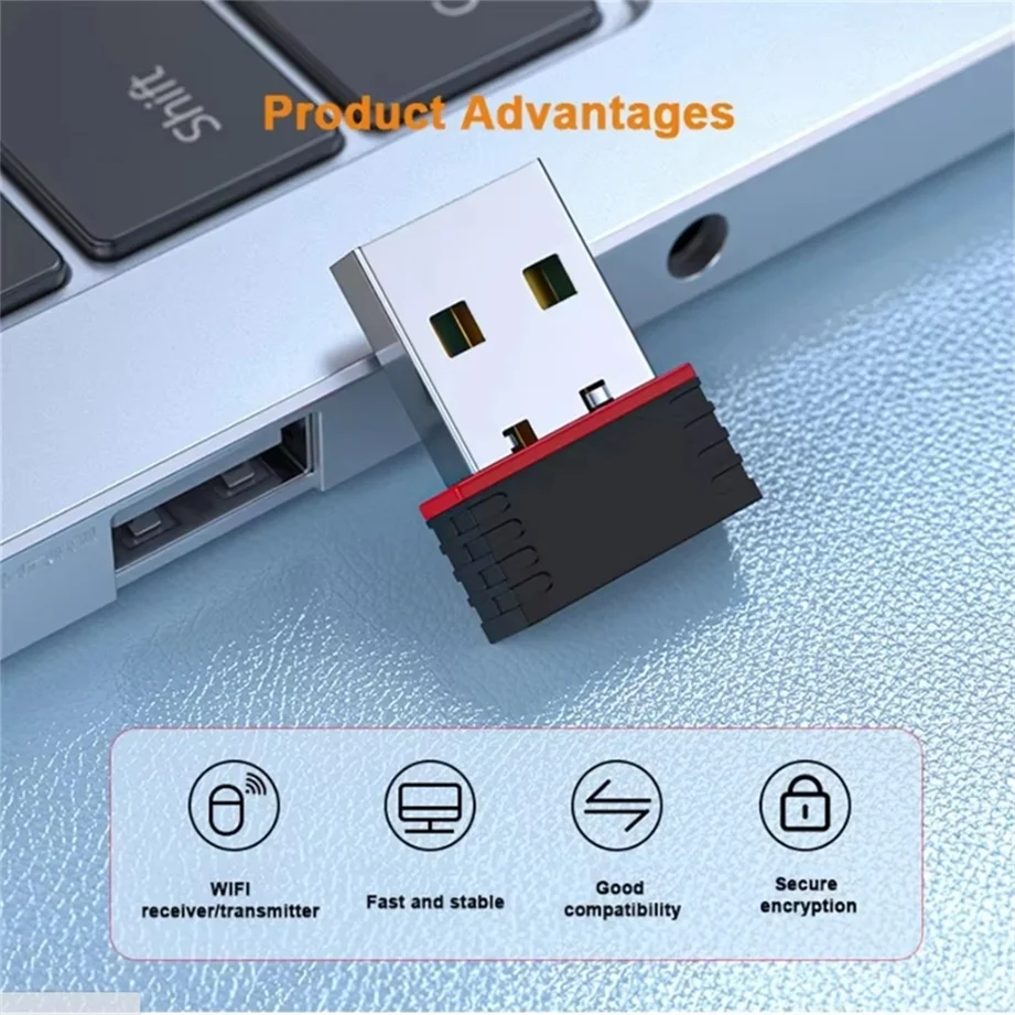 Фото RTL8188 150 Мбит/с USB Wi-Fi адаптер Dongle 802.11 n/g/b адаптер беспроводной сетевой карты Wi-Fi ключ для настольного ноутбука ПК Windows №2