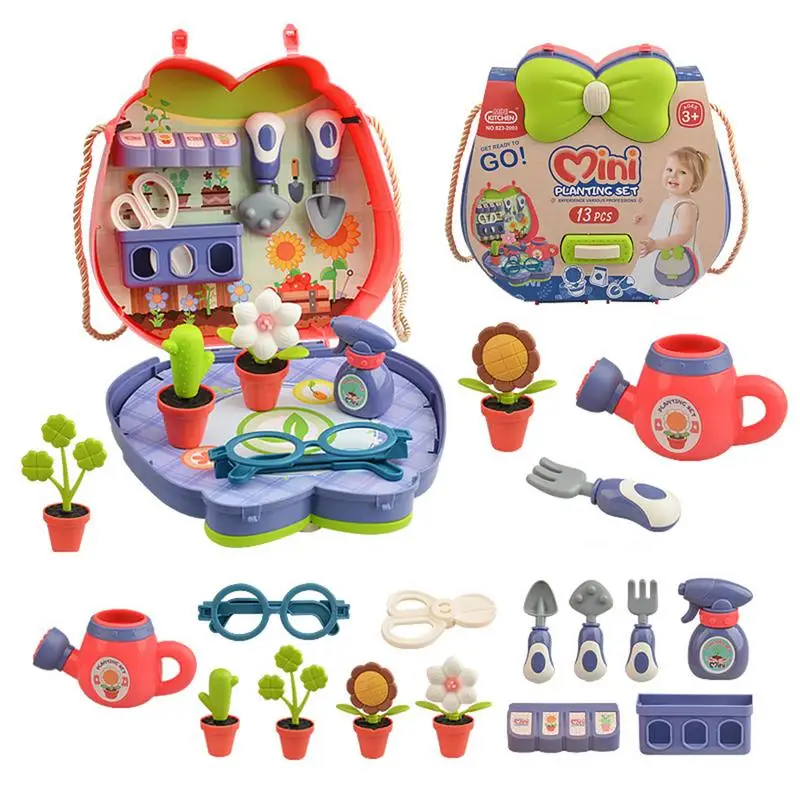 

Garden Set For Kids Toddlers Colorful Gardening Tools Kits Pretend Play Toys Fun Outdoor Indoor Gardening Toys Stem Gift