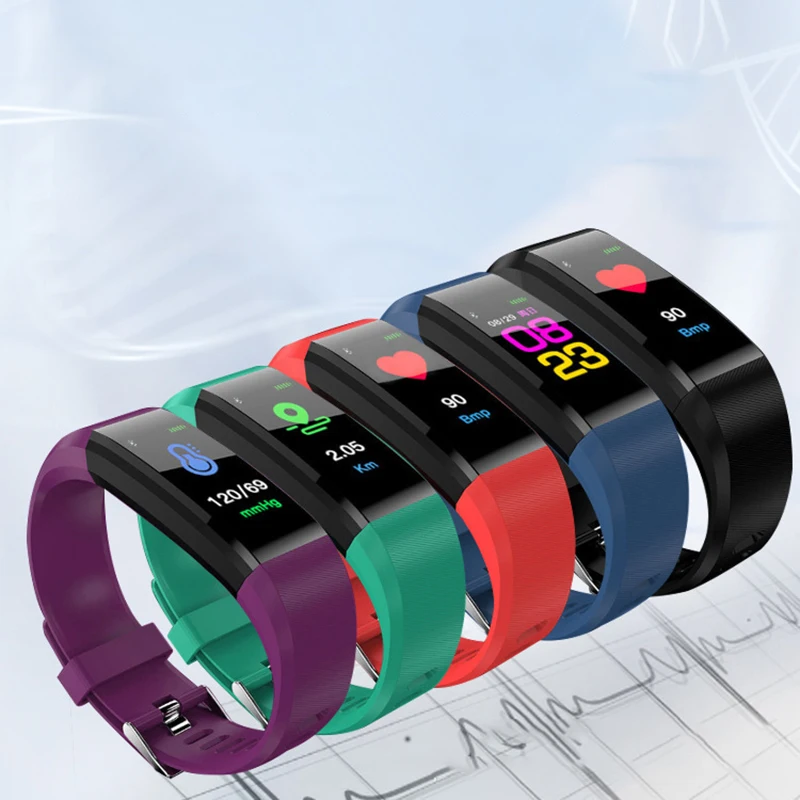115 Plus Smart Watch Men Women Fitness Tracker Heart Rate Blood Pressure Monitor Sport Waterproof Smartwatch images - 6