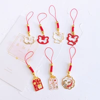 cute mini tiger cartoon smart phone strap lanyards for iphonesamsung case keys chain decoration ornaments mobile phone straps