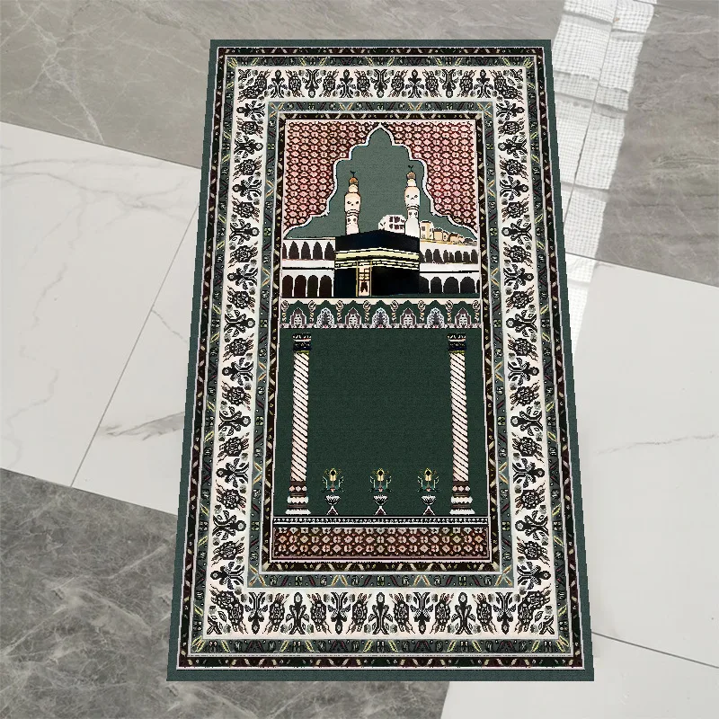 

Muslim Prayer Non-slip Carpet Room Mat Square Removable Mat Bedroom Furry Carpet Tapis Kitchen Bathroom Floor Waterproof Carpet