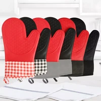 one piece silicone microwave gloves bbq gloves one piece oven baking hot pot mitts heat resistant kitchen baking cooking tool