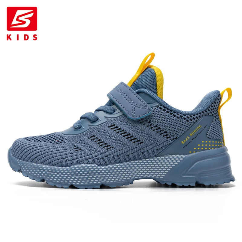 Baasploa Children Running Shoes Boys Fashion Lightweight Sport Sneakers Breathable Mesh Kids Walking Tenis School Shoes for Boys