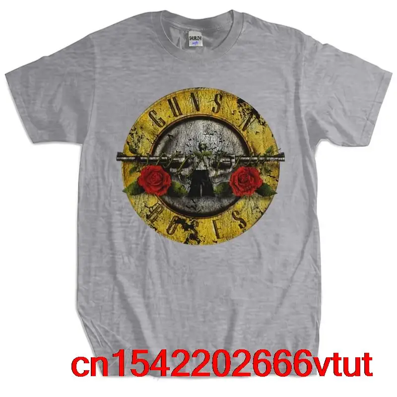 

Мужская футболка европейский размер Топы пистолеты N Розы Логотип пули Черная Мужская графическая футболка унисекс футболка Женские топы футболки