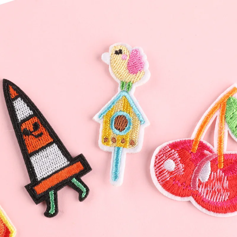 1 шт. смешанные модные нашивки для одежды приклеивающаяся вышитая аппликация
