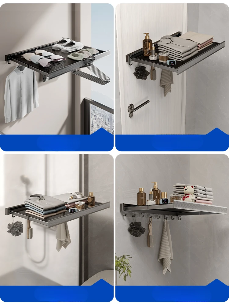 Невидимая Складная Выдвижная вешалка для банных полотенец аксессуары дома полка