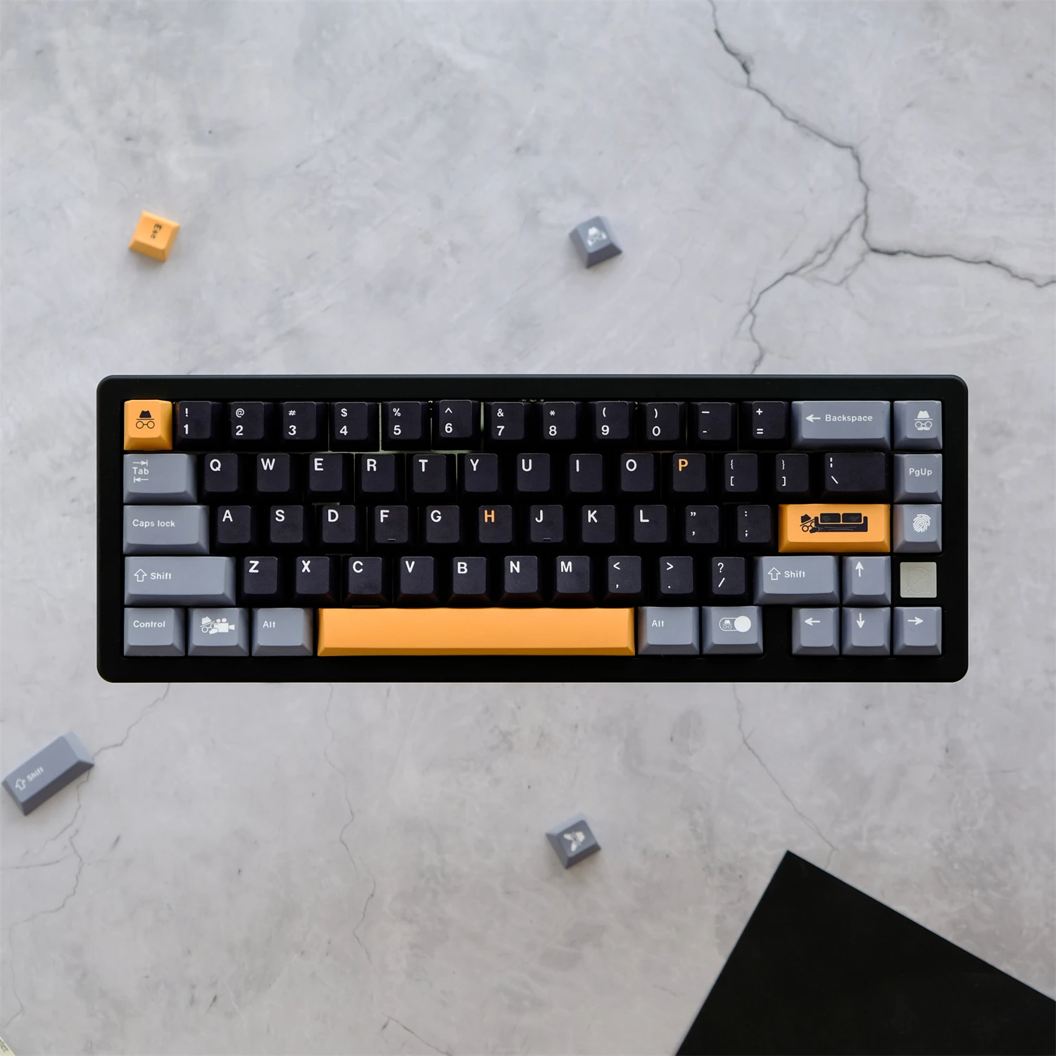 Фото GMK Privacy Tag 129 клавиш PBT оригинальные высокосублимированные механические колпачки для клавиатуры, периферийные устройства Hot Brother №1