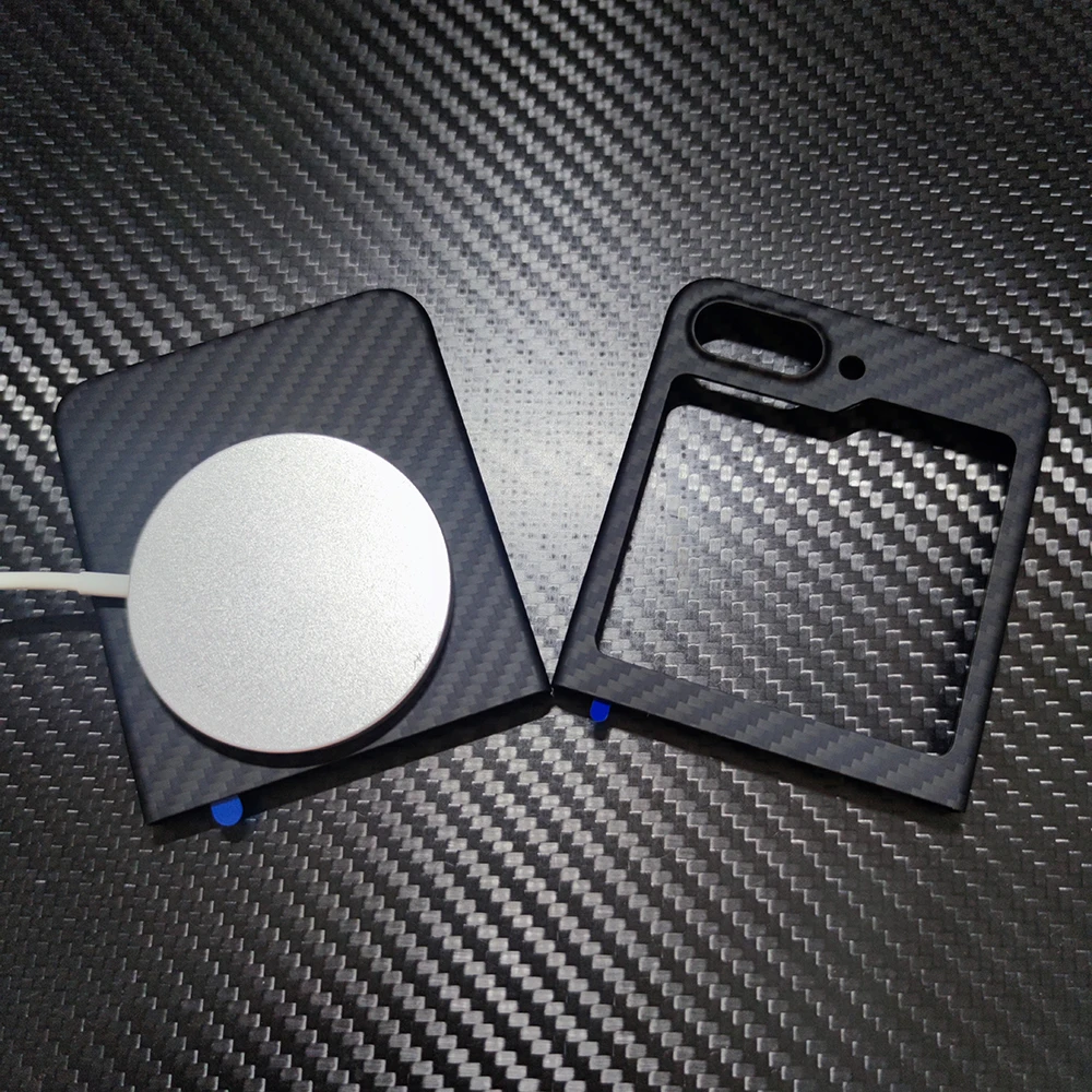 Compatible with magsafe Carbon fiber For Samsung Galaxy Z Flip 5 case Ultra Thin For Magsafe Magnetic cover for Galaxy Z Flip 5
