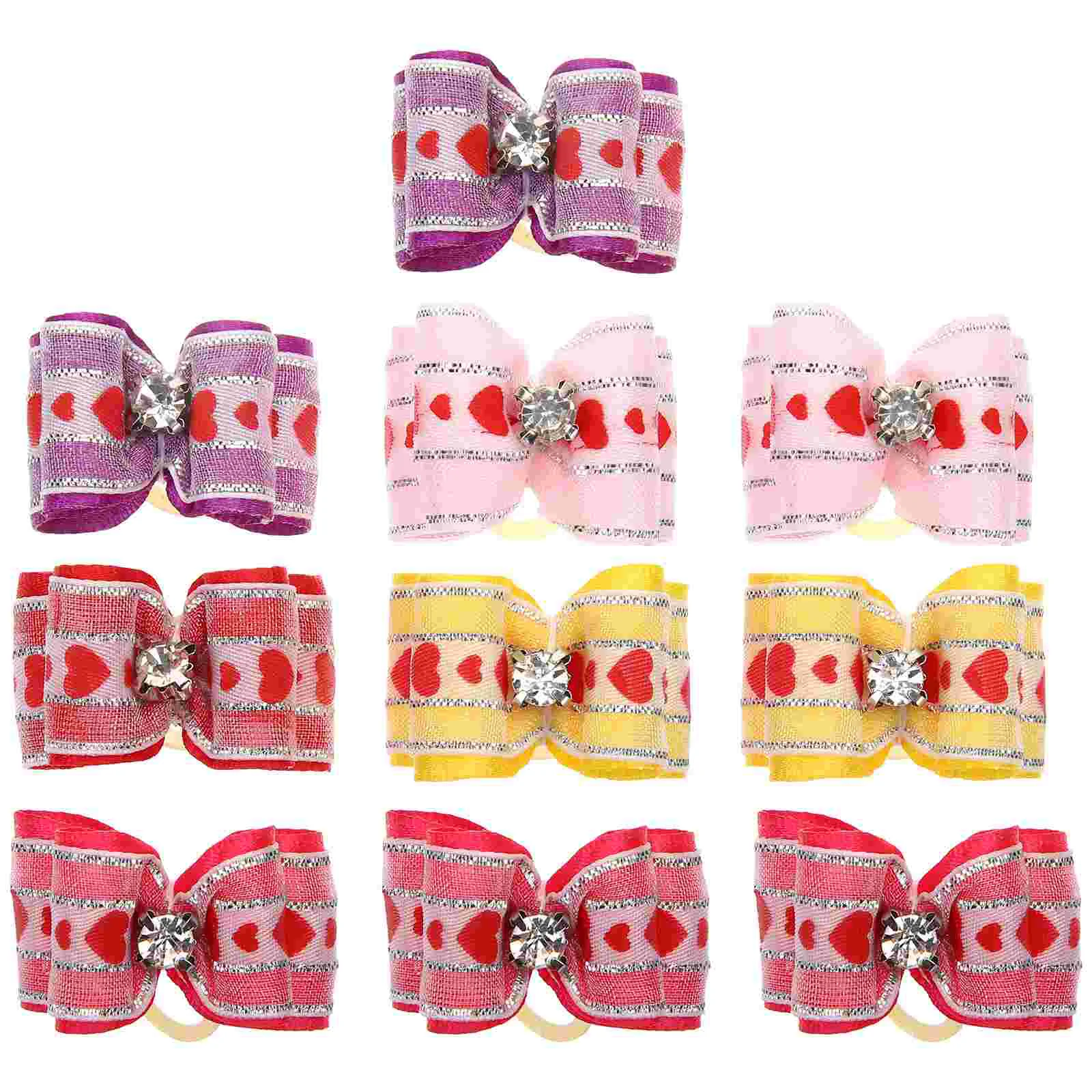 

10 Pcs Korean Hair Accessories Hair Bows Puppy Hair Clip Alligator Clips Hair Dog Bowknot Barrettes Dog Headwear