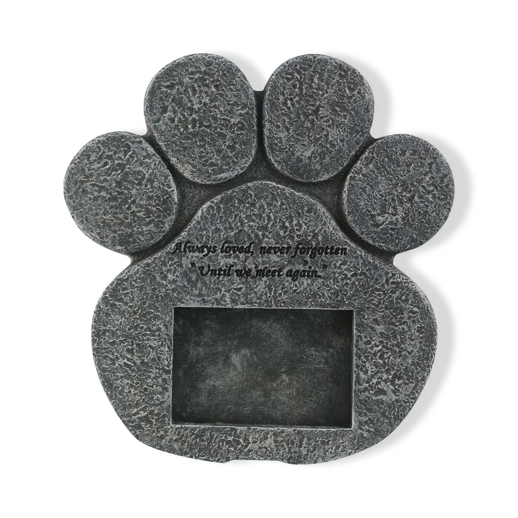 

Памятный камень с фоторамкой для домашних животных, печатный головной убор в виде лапы сада, надгробие для внутреннего дворика, декоративны...