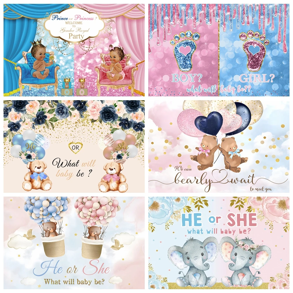 Фон для фотосъемки новорожденных мальчиков и девочек с изображением пола