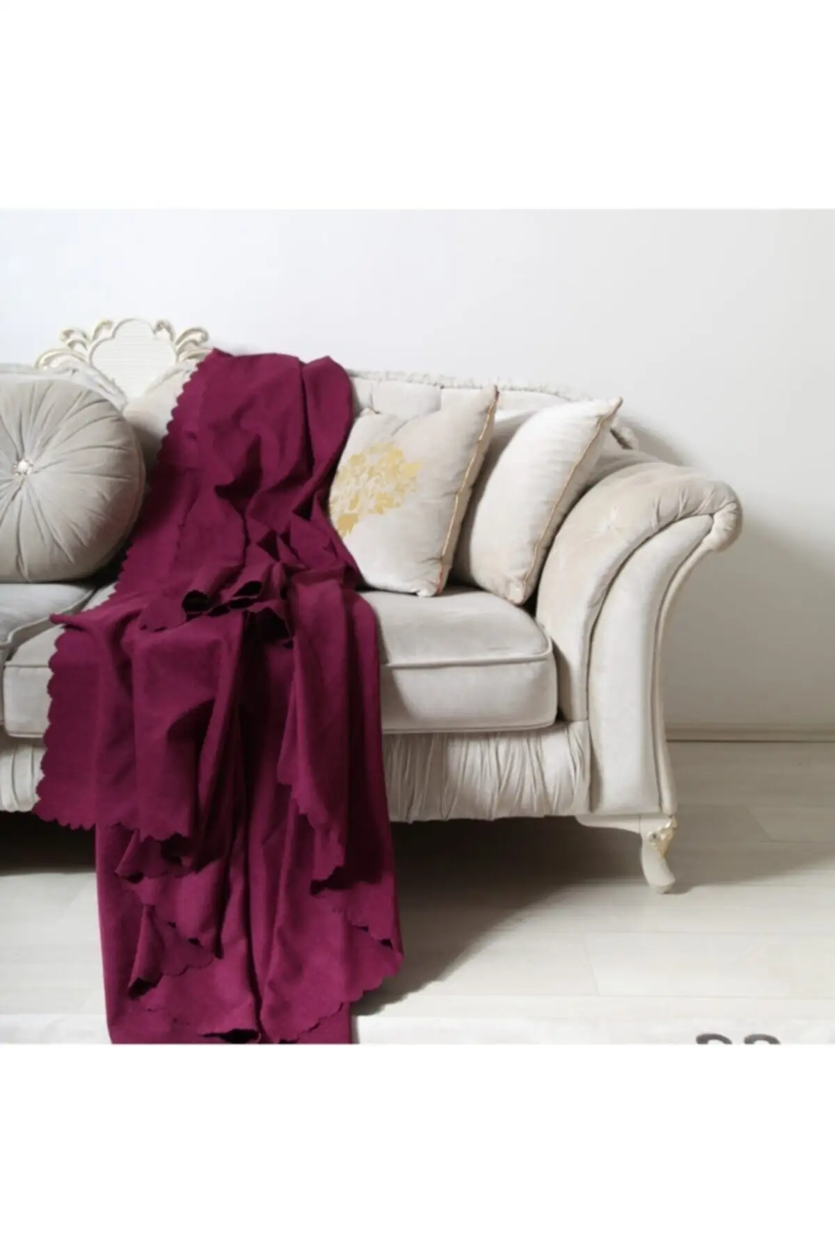 

-Damson Color Double Sided Non-Slip Seat Cover Chenil Fabric Acrylic 180x215 Purple 220 Salon Textile Home & Furniture