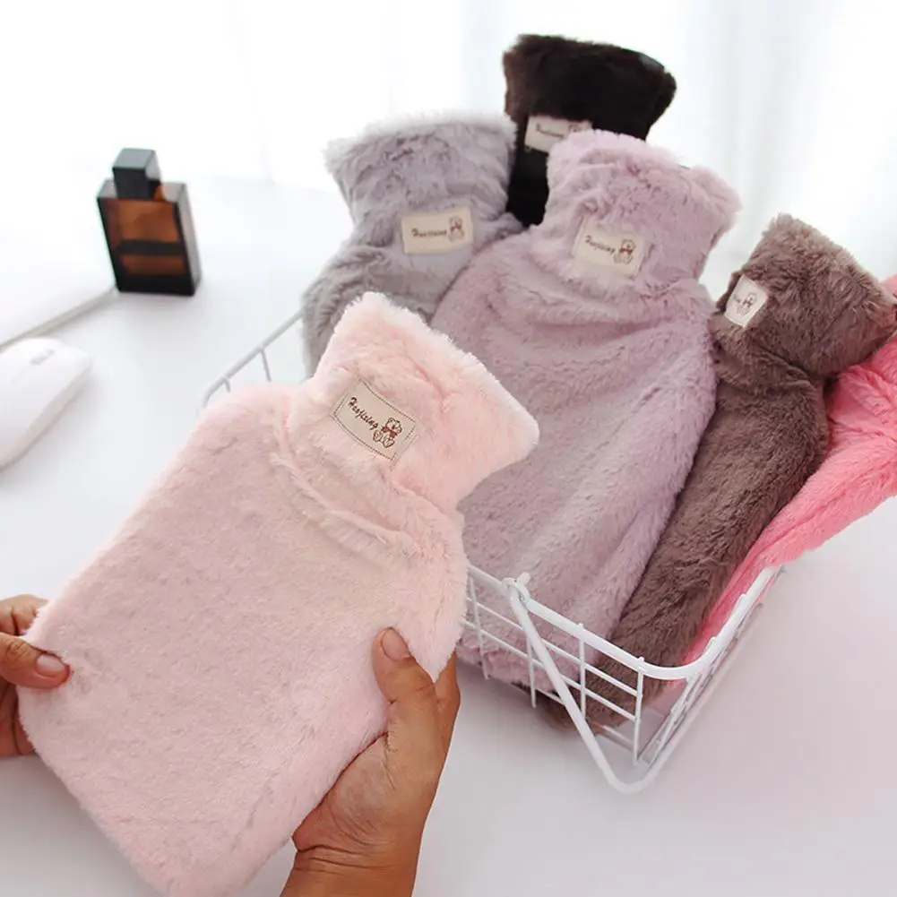 1000/2000 мл плюшевый подогреватель для рук из искусственного меха зимняя задняя