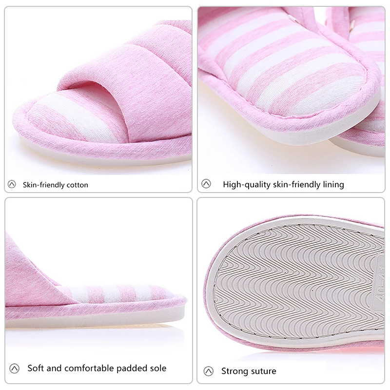 Women Home Slippers Indoor Breathable Flax Slipper Spring Summer Shoes Women Non-slip Bedroom Shoes Couple Cotton Slippers Men