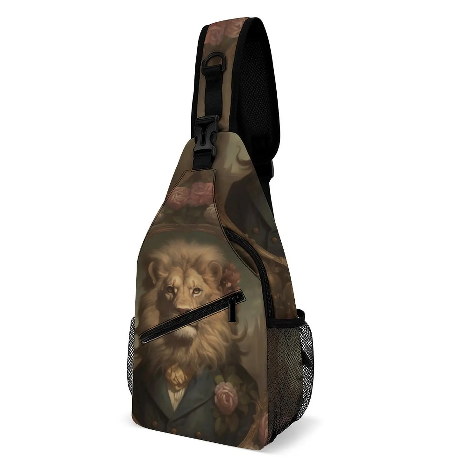 

Lion Shoulder Bags Mystic Gothic Modern Chest Bag Unisex School Camping Sling Bag Outdoor Print Crossbody Bags