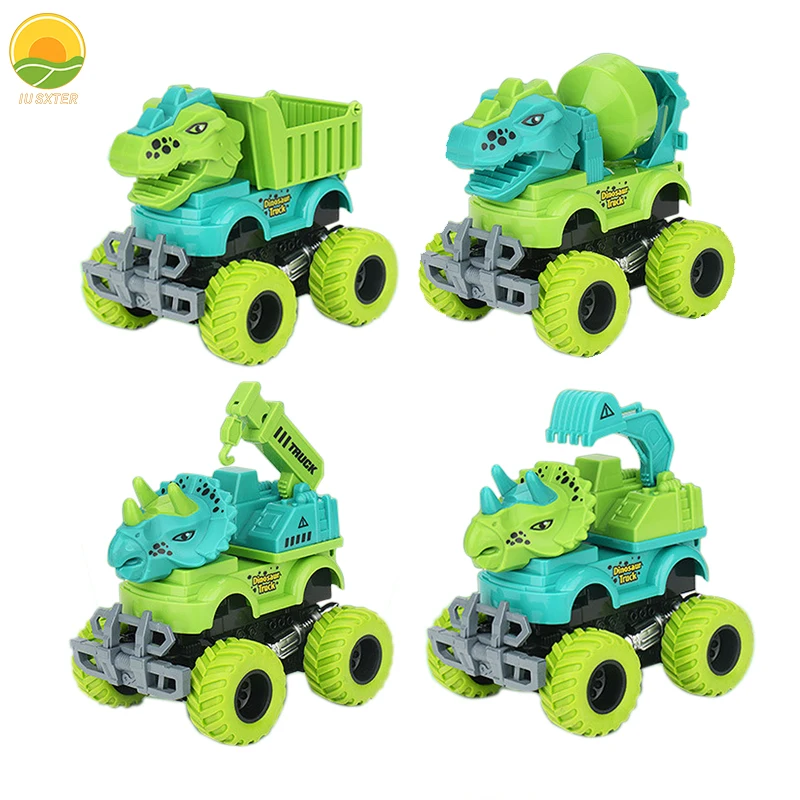 

Children Dinosaurs Toy Car Boy Truck Excavator Model Tyrannosaurus Engineering Vehicle Education Kids For 3 Years Free Shipping