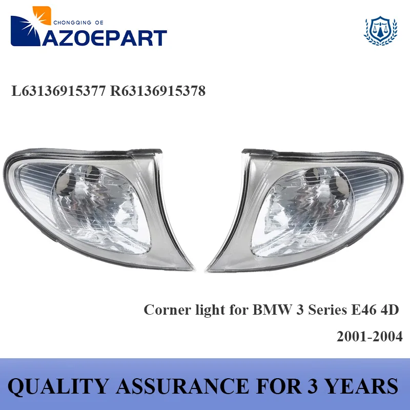 

White Turn Signal Indicator Corner light for BMW 3 Series E46 4D 2001 2002 2003 2004