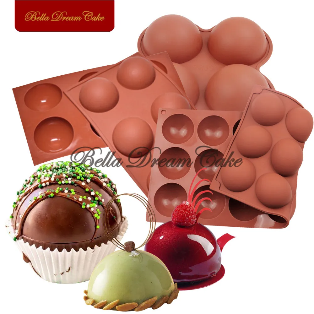 

3D Semi Sphere Silicone Mold Chocolate Mousse Mould DIY Pastry Dessert Pudding Molds For Cake Pops Cake Decorating Tool Bakeware