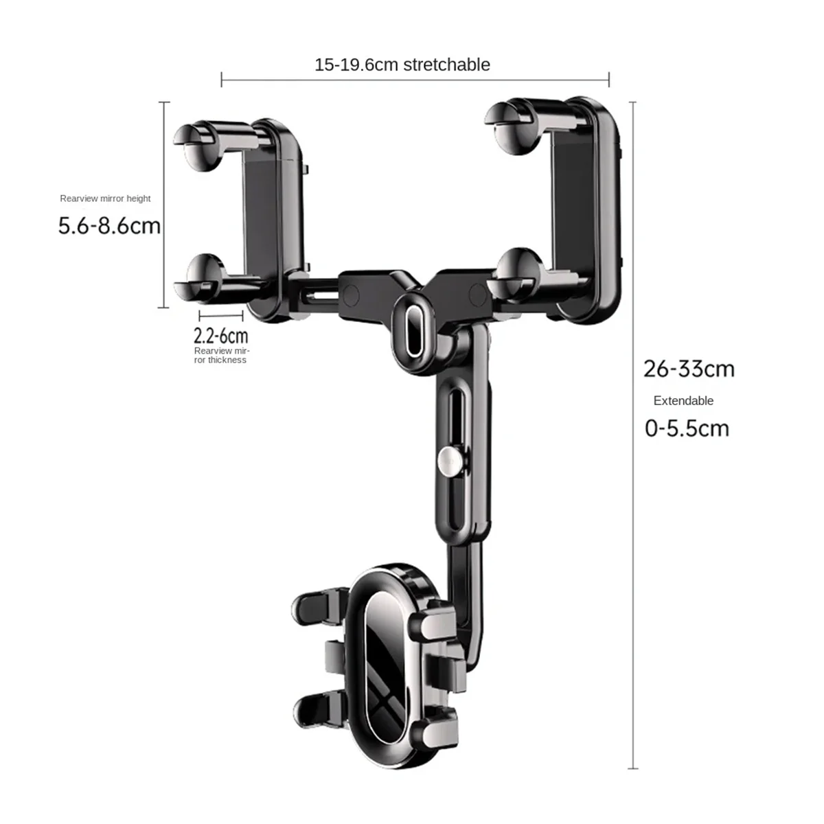 Универсальный автомобильный держатель для телефона на зеркало заднего вида с
