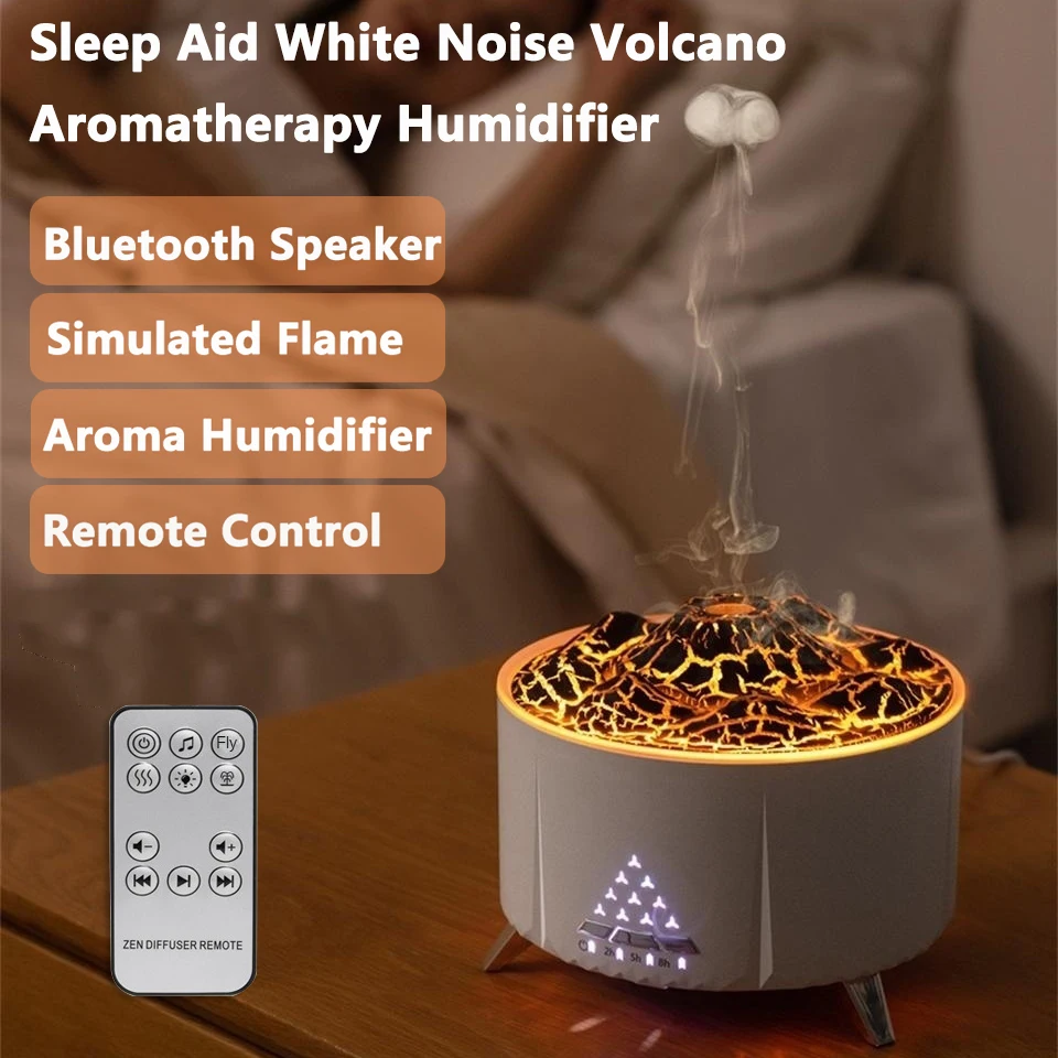 350ml Jellyfish Smoke Ring Humidifier With Night Light Lamp Bluetooth