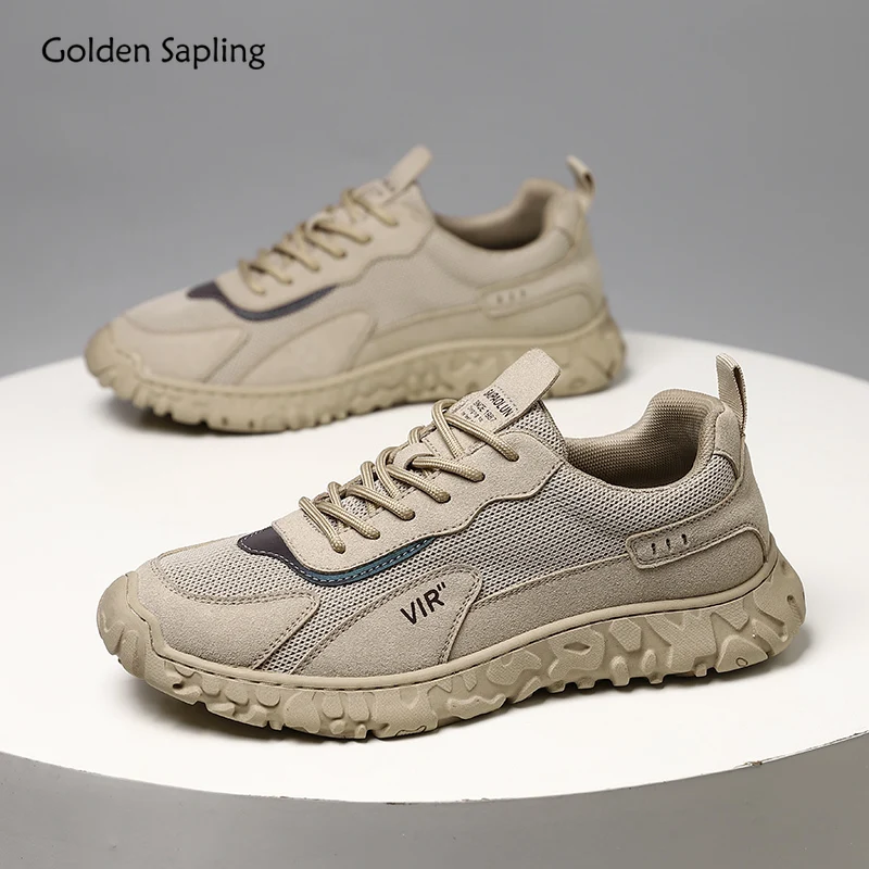 Мужские кожаные туфли на плоской подошве в стиле ретро